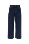 Loewe Wide Leg Denim Trousers With Front And Back Pockets In Blue