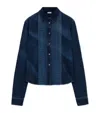 Loewe Denim Pleated Shirt In Blue