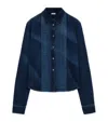 Loewe Denim Pleated Shirt In Blue