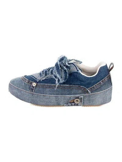 Pre-owned Loewe Denim Printed Sneakers In Blue