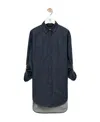 Loewe Chain Shirt Dress In Denim In Black
