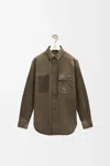 Loewe Cotton Overshirt In Green