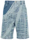 Loewe Cotton Denim Shorts With Print