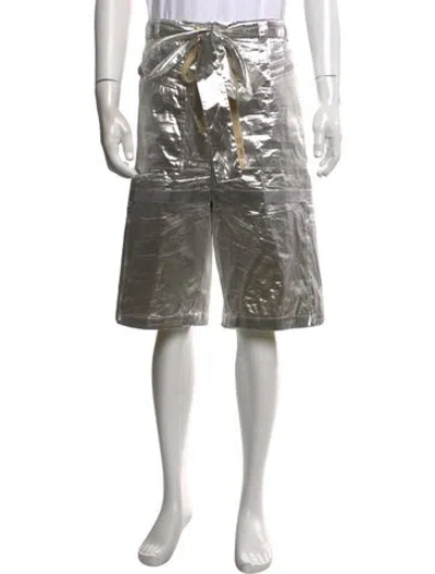 Pre-owned Loewe Denim Shorts In Silver