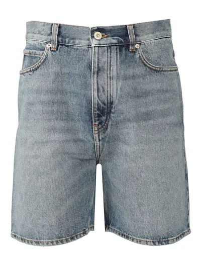 Loewe Denim Shorts Trousers Light Blue
