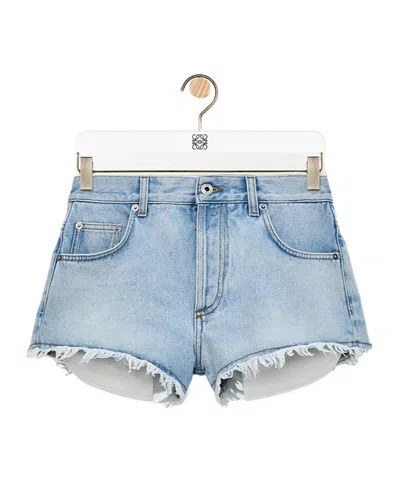 Loewe Denim Shorts With Belt Loops In Blue
