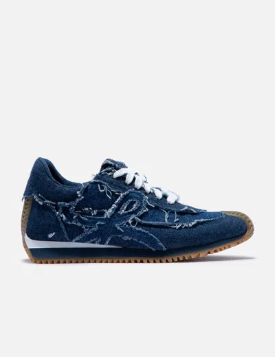 Loewe Denim Sneakers In Blue