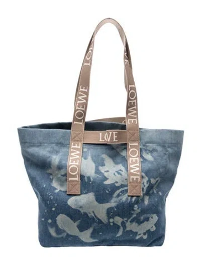 Pre-owned Loewe Denim Tote 2023 In Blue