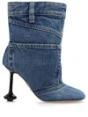 Loewe Toy Panta 90 Denim Ankle Boots In Blue