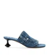 Loewe Toy Panta Denim Slide Sandals In Blue