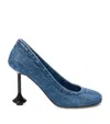 Loewe Toy Denim Drop Stiletto Pumps In Blue