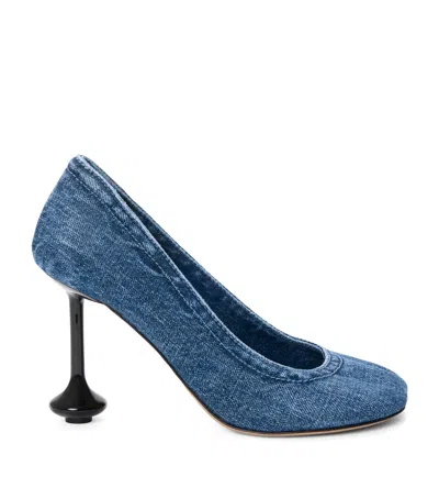 LOEWE DENIM TOY PUMPS 90