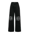 Loewe Anagram High-rise Wide-leg Jeans In Black