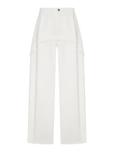 Loewe Denim Trousers With Asymmetric Panel Construction In White