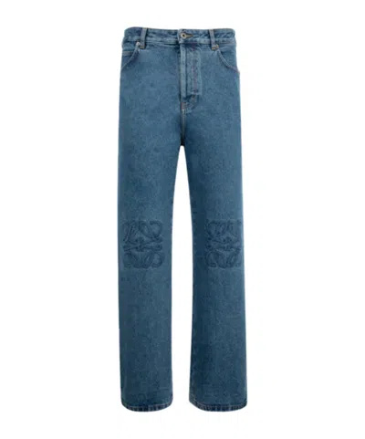 Loewe Denim Trousers With Belt Loops In Blue