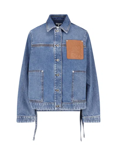 Loewe Denim Work Jacket In Blue