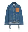 Loewe Womens Jeans Blue Workwear Cotton And Linen-blend Jacket In Blue