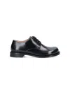 Loewe Terra Glossed-leather Derby Shoes In Black  