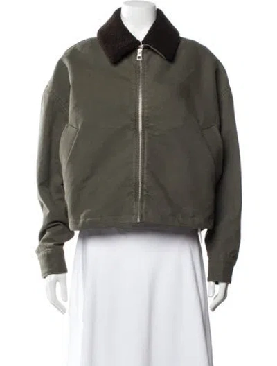 Pre-owned Loewe Detachable Liner Hunting Bomber Jacket In Green