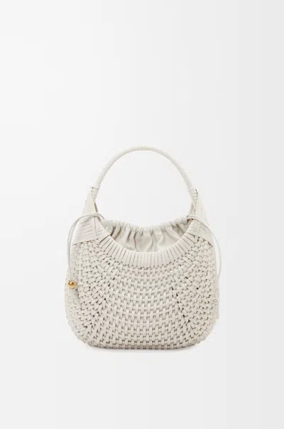 Loewe Diamond Hobo Bag In Leather Skin For Woman In White
