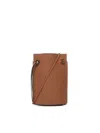Loewe Dice Pocket Embellished Leather Shoulder Bag In Brown