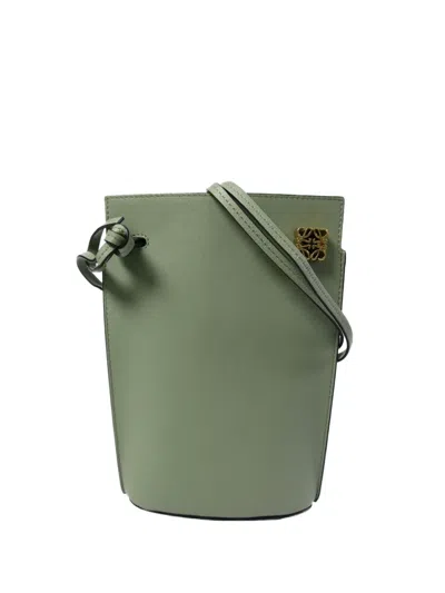 Pre-owned Loewe Dice Pocket Shoulder Bag In Green