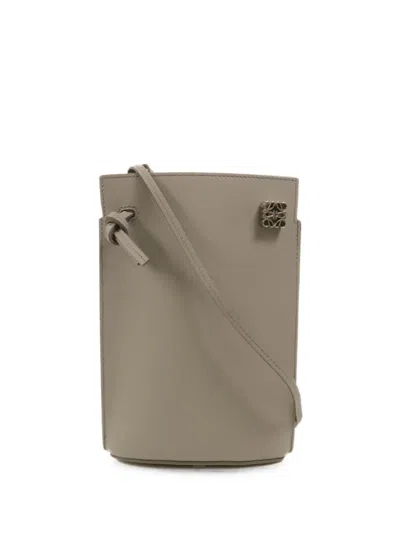 Pre-owned Loewe Dice Pocket Shoulder Bag In Grey