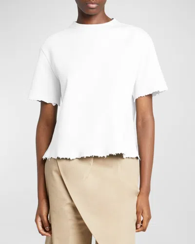 Loewe Distressed Short-sleeve Boxy T-shirt In White
