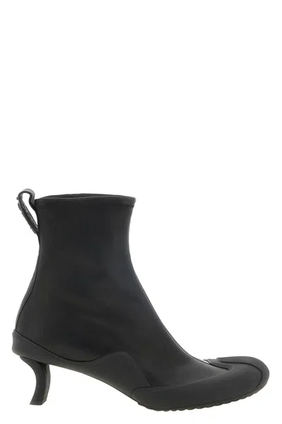Loewe Dive Suede Ankle Boots In Brown
