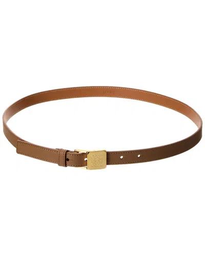 Loewe Dnu Inv  Amazona Padlock Leather Belt In Brown