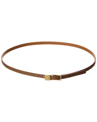 Loewe Dnu Inv  Amazona Padlock Leather Belt In Brown