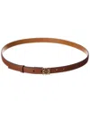 Loewe Dnu Inv  Anagram Leather Belt In Brown