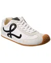 Loewe Women White Canvas And Suede Ballet Runner 2.0 Sneakers In White
