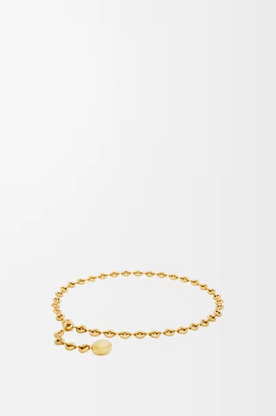 Loewe Donut Chain Belt In Brass Size:75 For Woman In Gold
