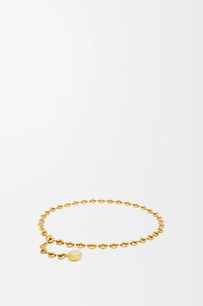 Loewe Donut Chain Belt With Engraved-anagram In Gold