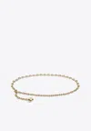 Loewe Donut Chain Belt With Engraved-anagram In Gold