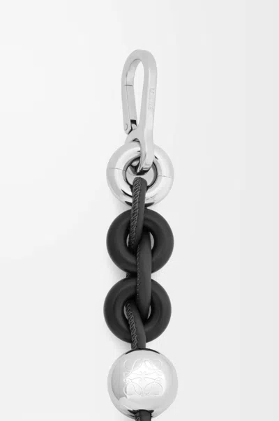 Loewe Donut Chain In Leather Skin For Woman In Black