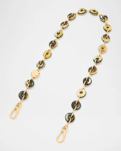 Loewe Donut Chain Shoulder Strap In Acetate And Stainless Steel In Pattern