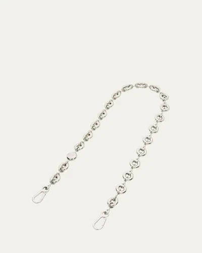 Loewe Donut Chain Shoulder Strap In Stainless Steel In Silver