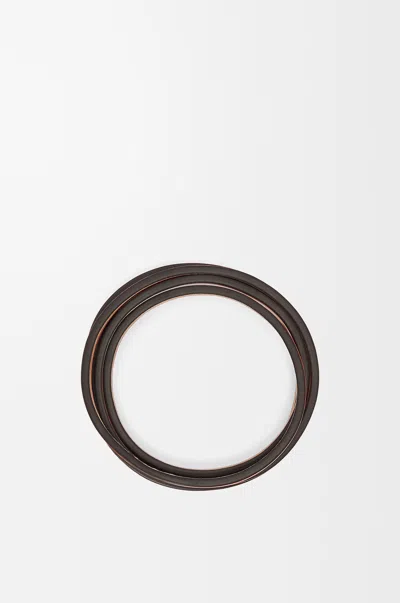 Loewe Double Bangle Set In Classic Leather Skin Size: L For Woman In Neutral