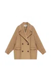 Loewe Wool Coat Double Breasted Wide Lapels In Brown