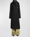 Loewe Wool-cashmere Double-breasted Coat In Black