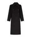 Loewe Wool-cashmere Double-breasted Coat In Black