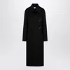 Loewe Double-breasted Wool Coat In Black