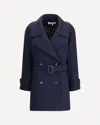 Loewe Double-breasted Coat In Blue