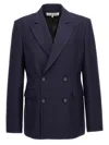 Loewe Unstructured Double-breasted Wool-blend Blazer