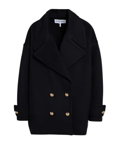 LOEWE LOEWE DOUBLE-BREASTED SHORT PEACOAT