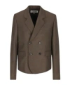 Loewe Double Breasted Tailored Blazer In Brown