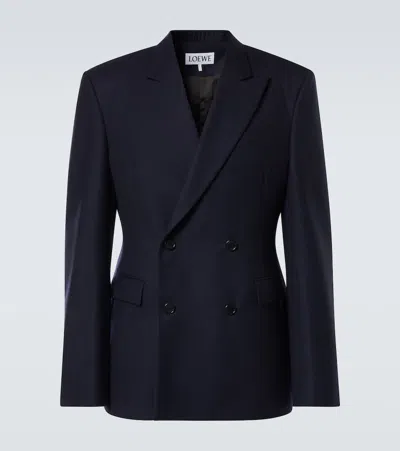LOEWE DOUBLE-BREASTED WOOL BLAZER