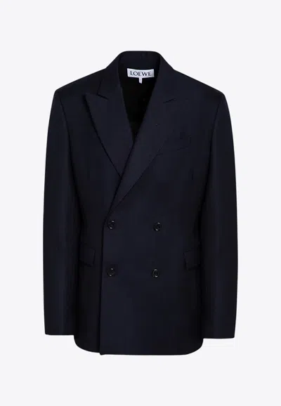 LOEWE DOUBLE-BREASTED WOOL BLAZER